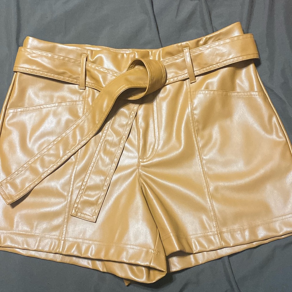 NWOT Target Vegan Leather High Waisted Shorts Size 14